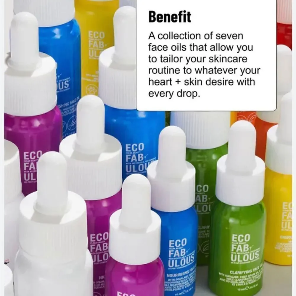 Eco fabalous nip nib 7x .10ml bottles the problem solver face oil skincare